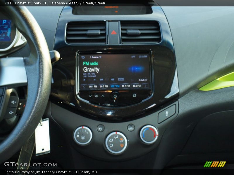 Jalapeno (Green) / Green/Green 2013 Chevrolet Spark LT