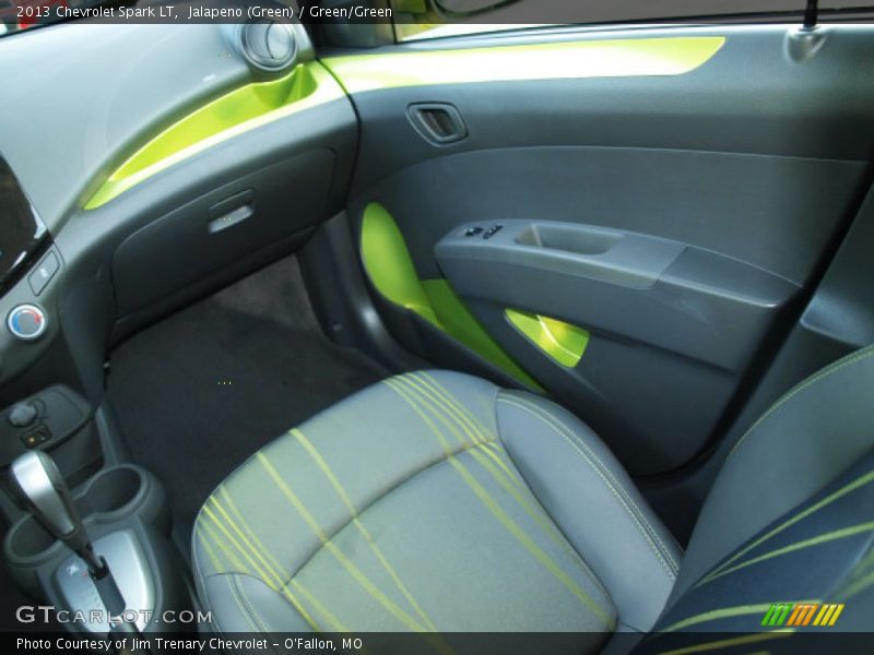Jalapeno (Green) / Green/Green 2013 Chevrolet Spark LT