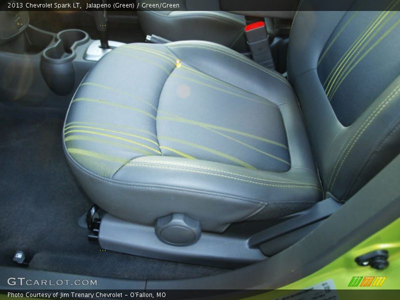 Jalapeno (Green) / Green/Green 2013 Chevrolet Spark LT