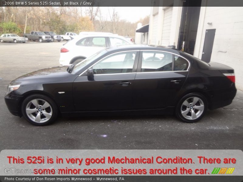 Jet Black / Grey 2006 BMW 5 Series 525i Sedan