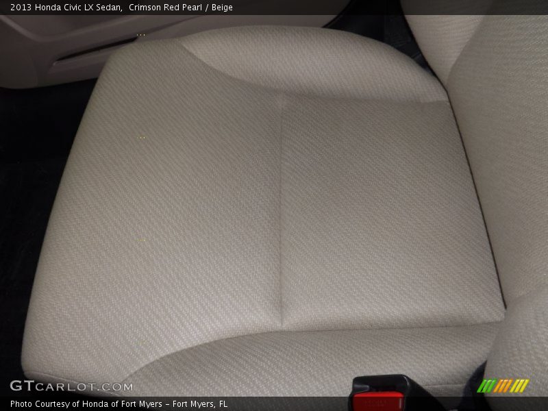 Crimson Red Pearl / Beige 2013 Honda Civic LX Sedan