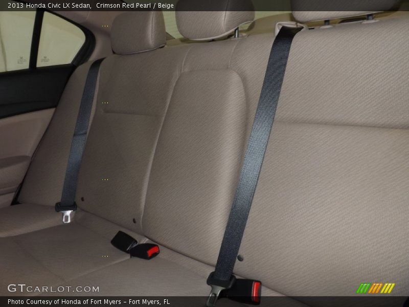 Crimson Red Pearl / Beige 2013 Honda Civic LX Sedan