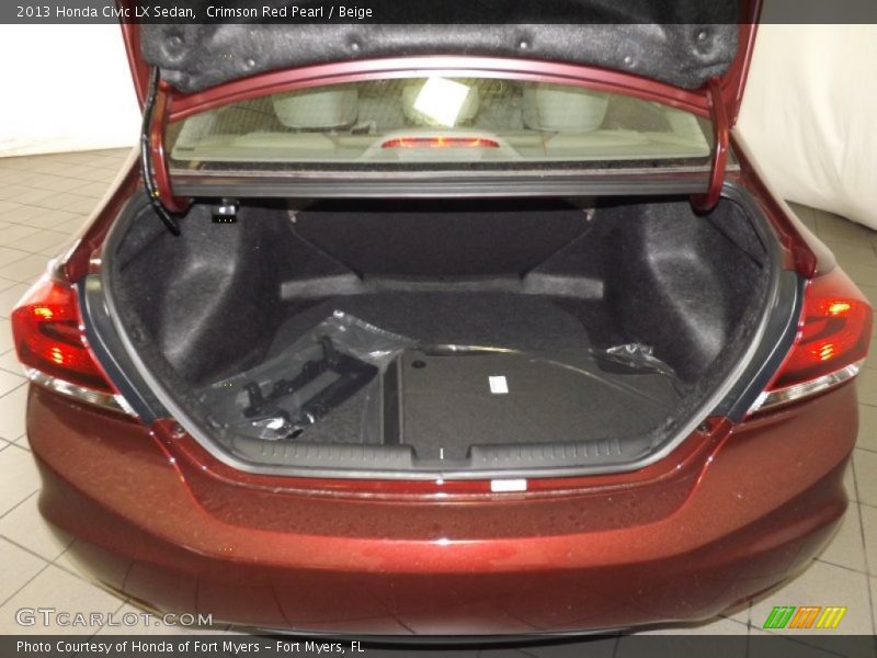 Crimson Red Pearl / Beige 2013 Honda Civic LX Sedan