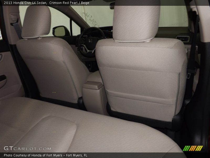 Crimson Red Pearl / Beige 2013 Honda Civic LX Sedan