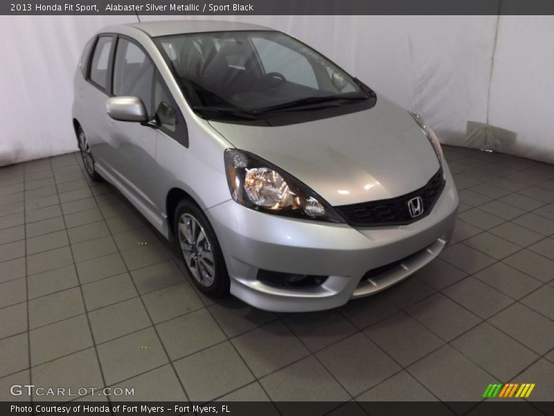 Alabaster Silver Metallic / Sport Black 2013 Honda Fit Sport
