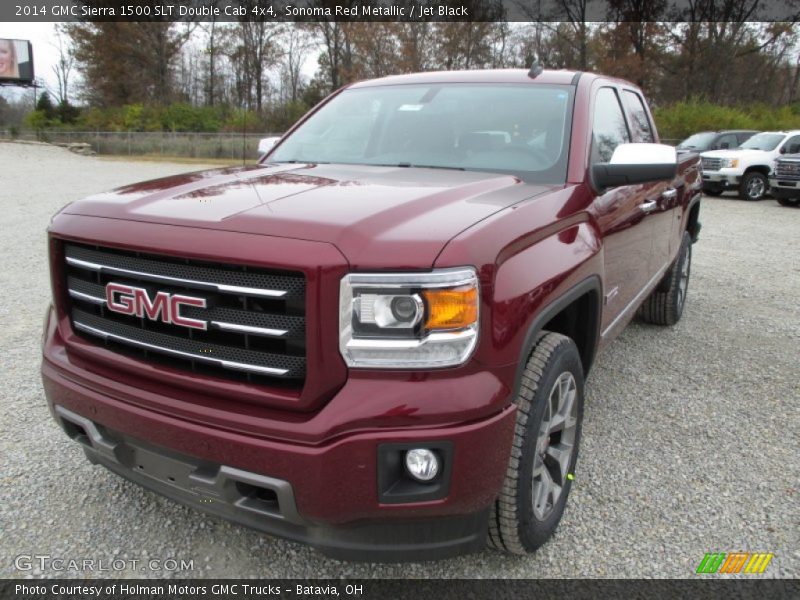 Sonoma Red Metallic / Jet Black 2014 GMC Sierra 1500 SLT Double Cab 4x4