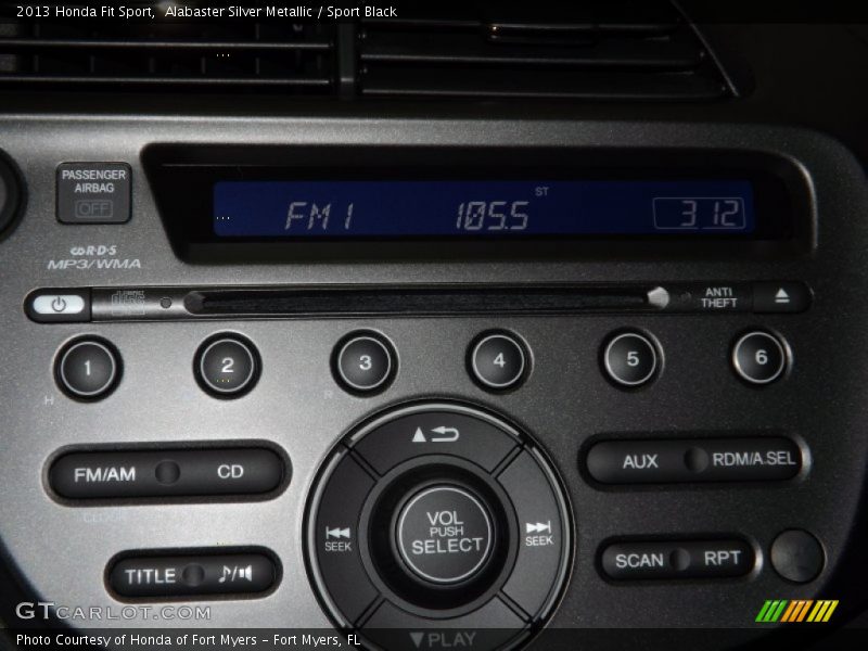 Alabaster Silver Metallic / Sport Black 2013 Honda Fit Sport