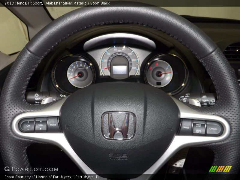 Alabaster Silver Metallic / Sport Black 2013 Honda Fit Sport