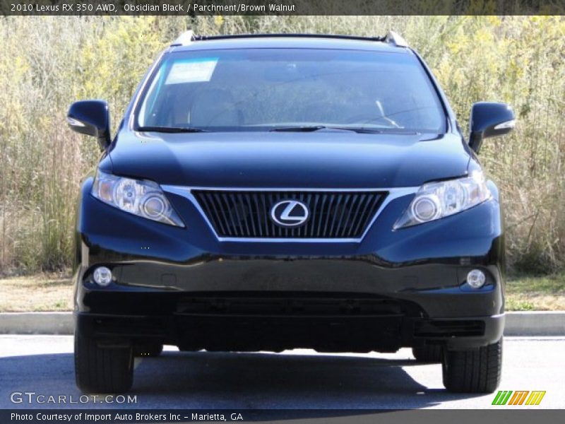 Obsidian Black / Parchment/Brown Walnut 2010 Lexus RX 350 AWD