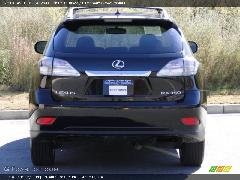 Obsidian Black / Parchment/Brown Walnut 2010 Lexus RX 350 AWD