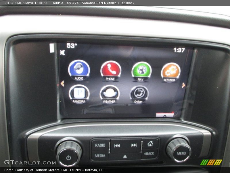 Sonoma Red Metallic / Jet Black 2014 GMC Sierra 1500 SLT Double Cab 4x4