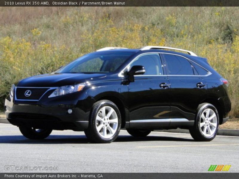 Obsidian Black / Parchment/Brown Walnut 2010 Lexus RX 350 AWD