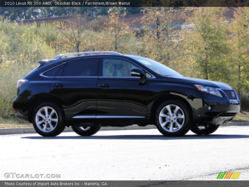 Obsidian Black / Parchment/Brown Walnut 2010 Lexus RX 350 AWD