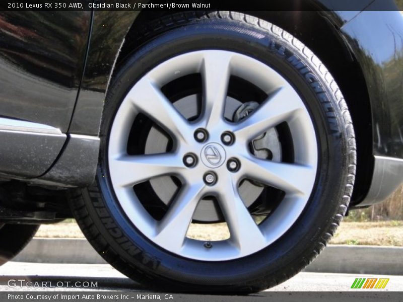 Obsidian Black / Parchment/Brown Walnut 2010 Lexus RX 350 AWD