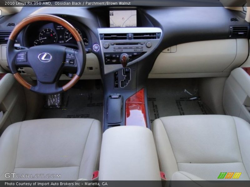 Obsidian Black / Parchment/Brown Walnut 2010 Lexus RX 350 AWD
