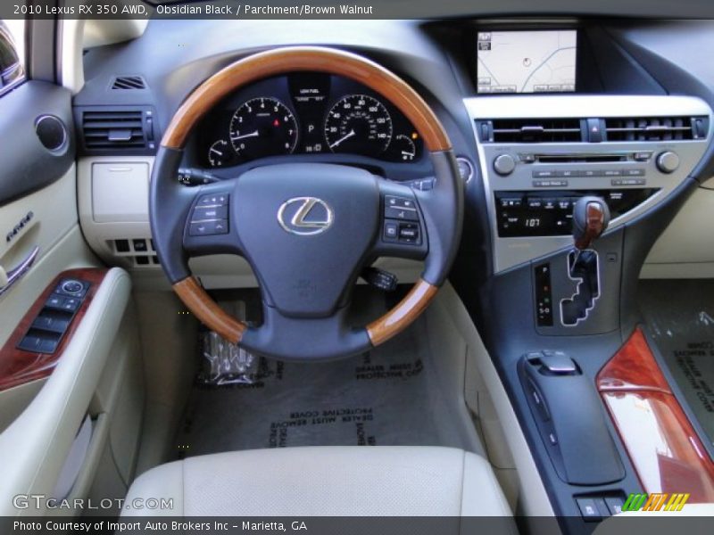 Obsidian Black / Parchment/Brown Walnut 2010 Lexus RX 350 AWD