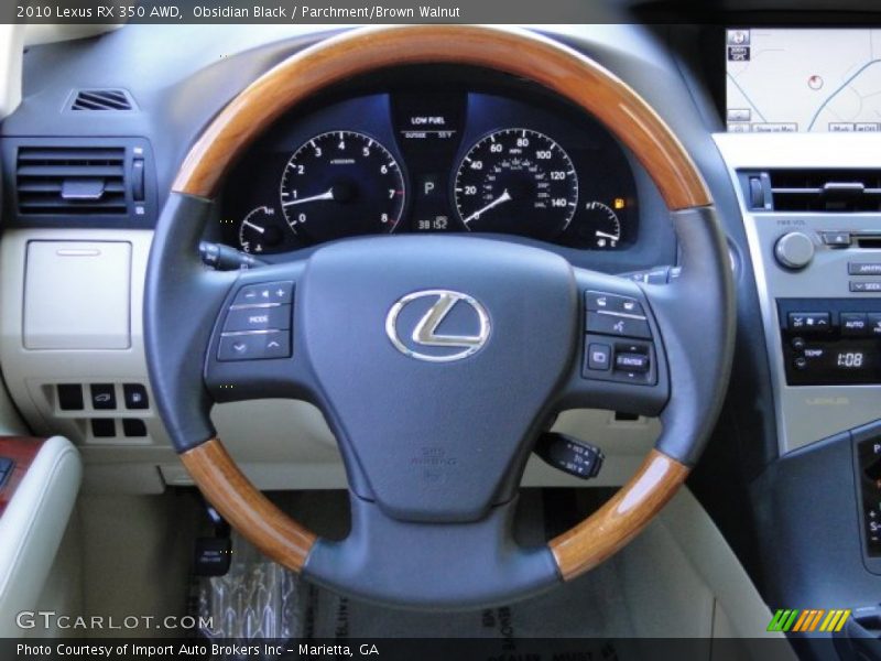 Obsidian Black / Parchment/Brown Walnut 2010 Lexus RX 350 AWD