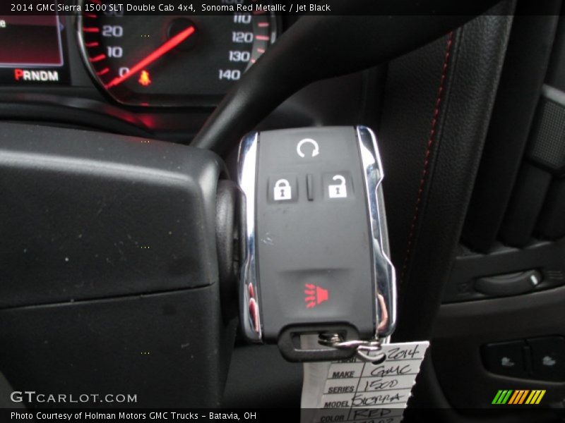 Sonoma Red Metallic / Jet Black 2014 GMC Sierra 1500 SLT Double Cab 4x4