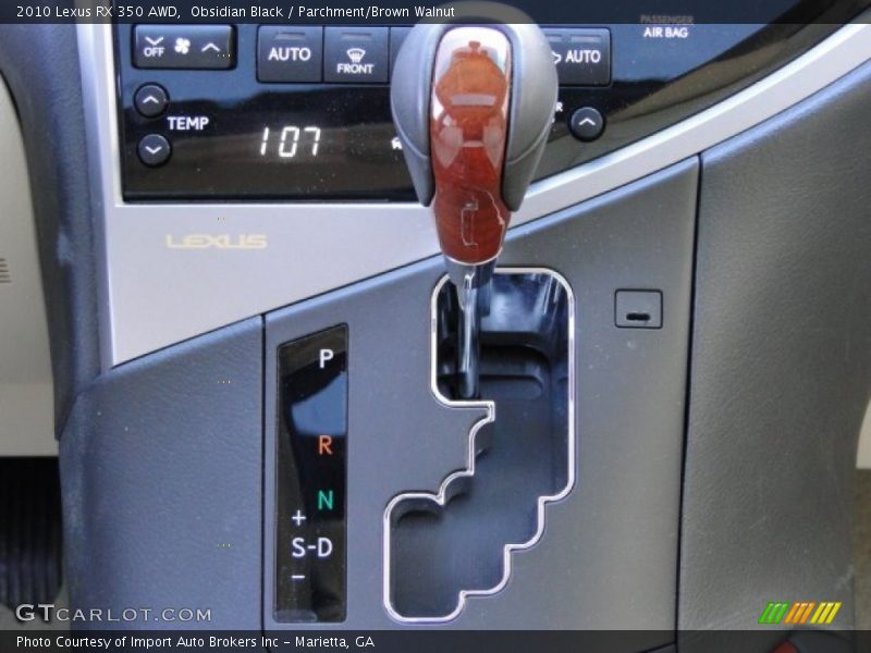 Obsidian Black / Parchment/Brown Walnut 2010 Lexus RX 350 AWD