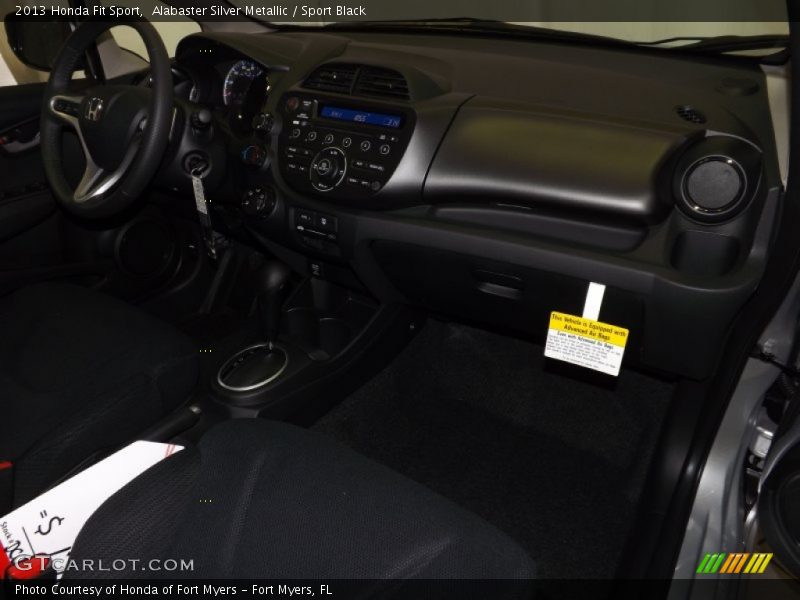 Alabaster Silver Metallic / Sport Black 2013 Honda Fit Sport