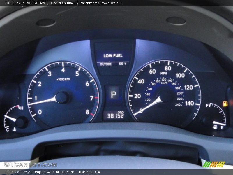 Obsidian Black / Parchment/Brown Walnut 2010 Lexus RX 350 AWD