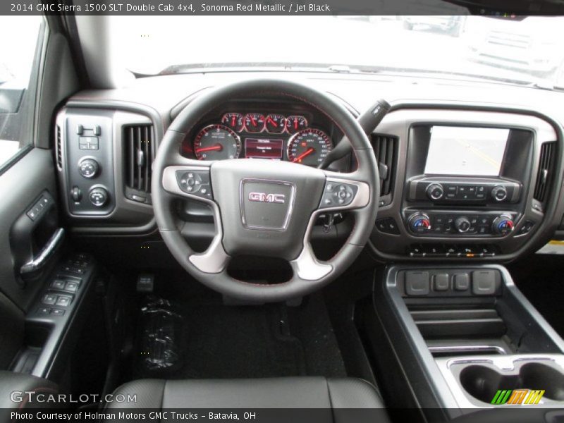 Sonoma Red Metallic / Jet Black 2014 GMC Sierra 1500 SLT Double Cab 4x4