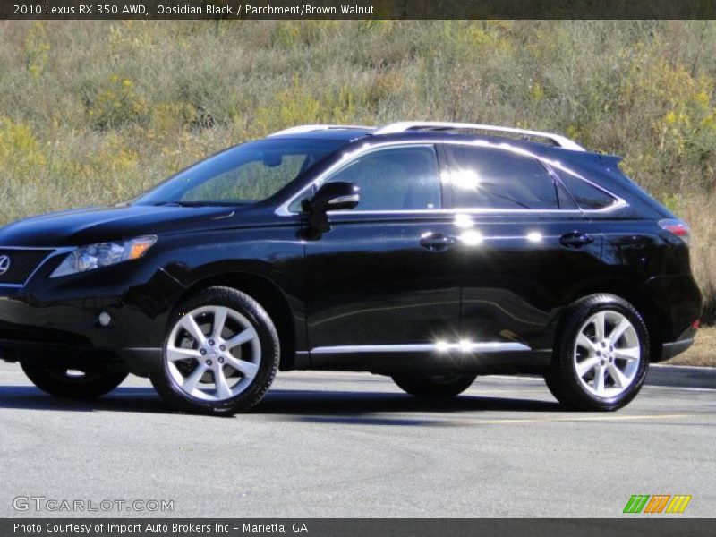 Obsidian Black / Parchment/Brown Walnut 2010 Lexus RX 350 AWD