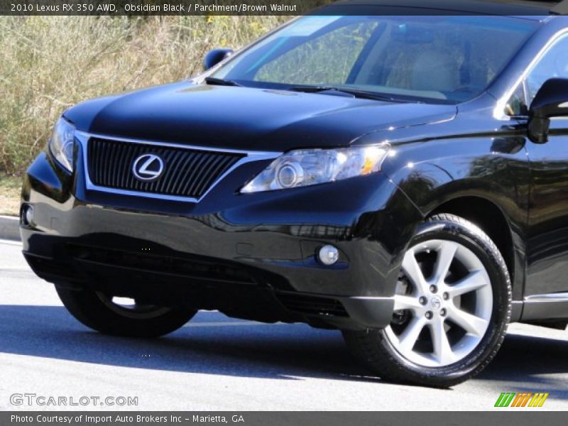 Obsidian Black / Parchment/Brown Walnut 2010 Lexus RX 350 AWD