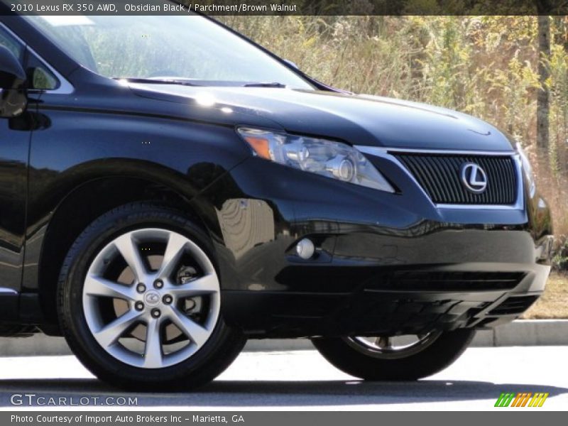 Obsidian Black / Parchment/Brown Walnut 2010 Lexus RX 350 AWD