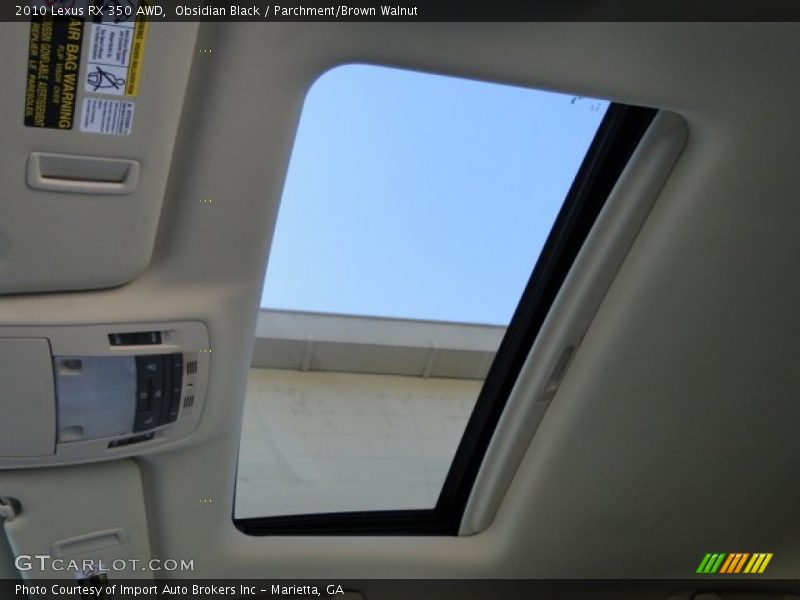 Obsidian Black / Parchment/Brown Walnut 2010 Lexus RX 350 AWD