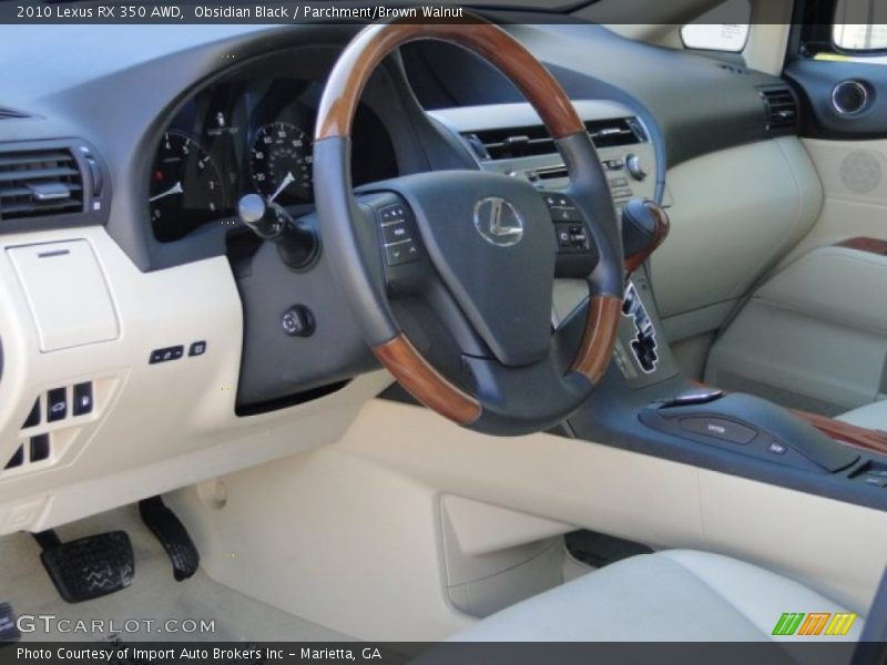 Obsidian Black / Parchment/Brown Walnut 2010 Lexus RX 350 AWD