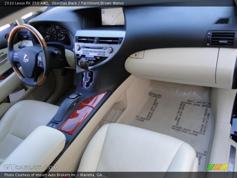 Obsidian Black / Parchment/Brown Walnut 2010 Lexus RX 350 AWD