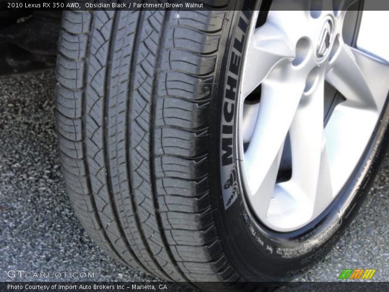 Obsidian Black / Parchment/Brown Walnut 2010 Lexus RX 350 AWD