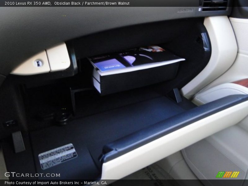Obsidian Black / Parchment/Brown Walnut 2010 Lexus RX 350 AWD