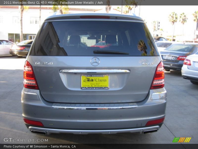 Palladium Silver Metallic / Ash 2011 Mercedes-Benz GL 450 4Matic