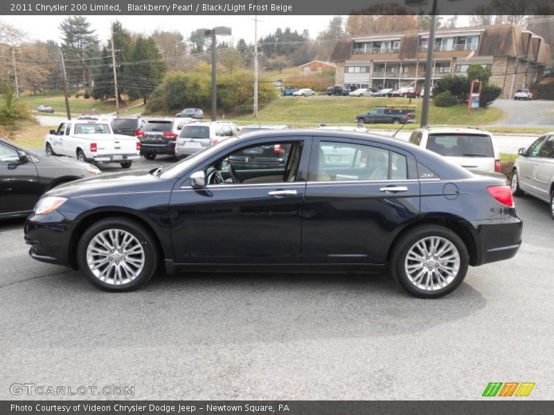 Blackberry Pearl / Black/Light Frost Beige 2011 Chrysler 200 Limited