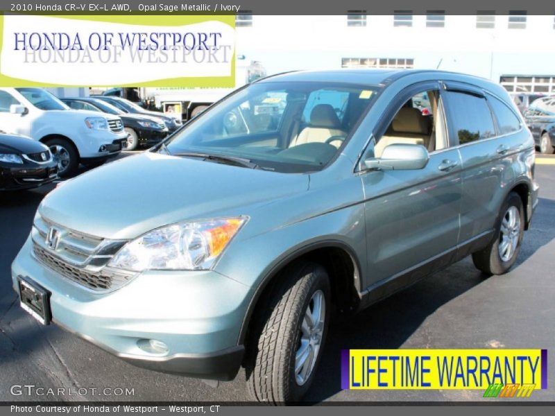 Opal Sage Metallic / Ivory 2010 Honda CR-V EX-L AWD