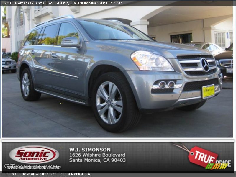 Palladium Silver Metallic / Ash 2011 Mercedes-Benz GL 450 4Matic