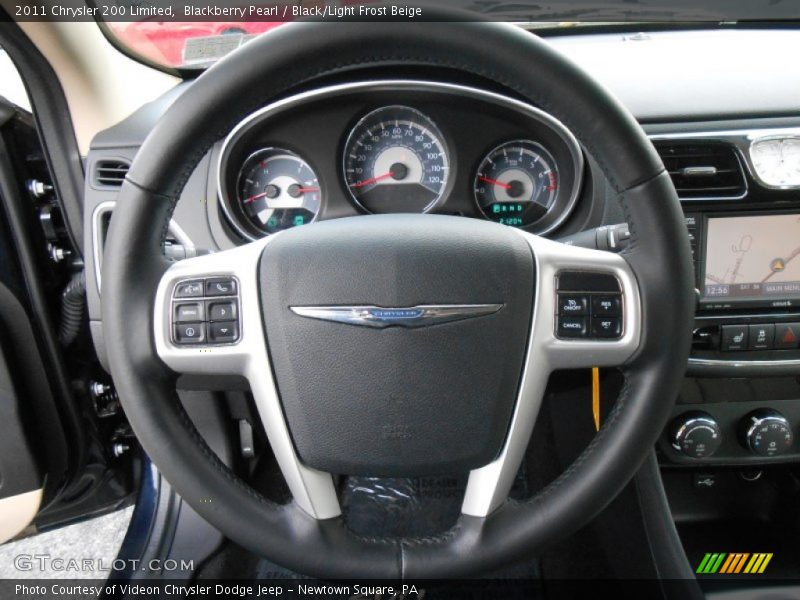 Blackberry Pearl / Black/Light Frost Beige 2011 Chrysler 200 Limited