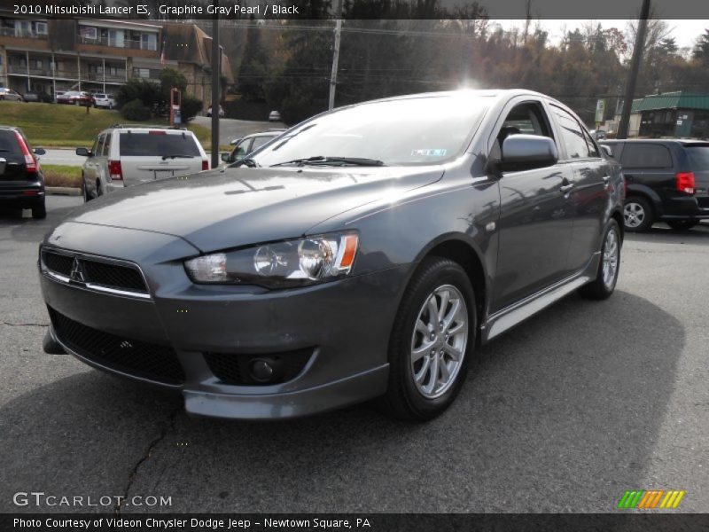 Graphite Gray Pearl / Black 2010 Mitsubishi Lancer ES