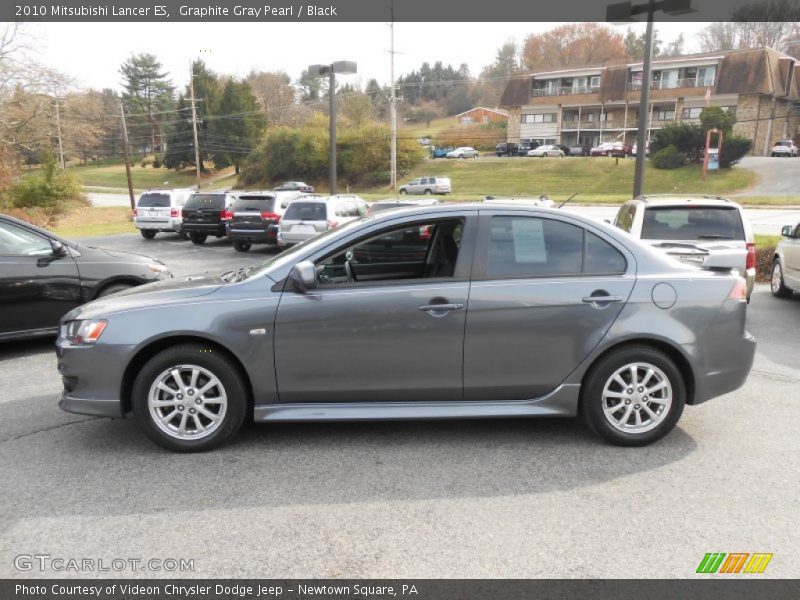 Graphite Gray Pearl / Black 2010 Mitsubishi Lancer ES