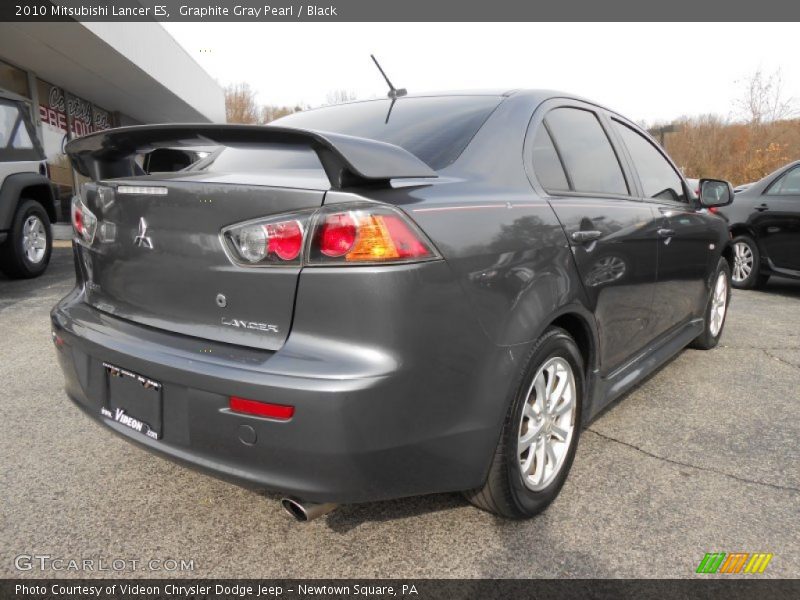 Graphite Gray Pearl / Black 2010 Mitsubishi Lancer ES