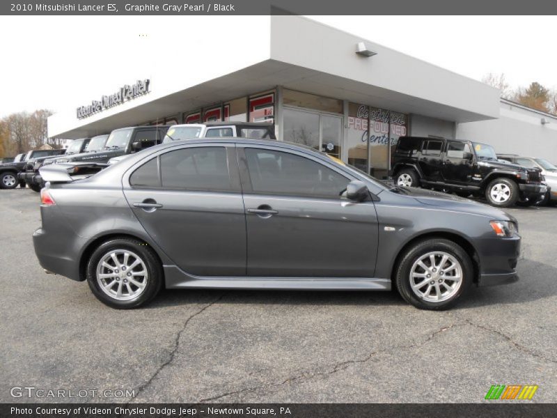 Graphite Gray Pearl / Black 2010 Mitsubishi Lancer ES