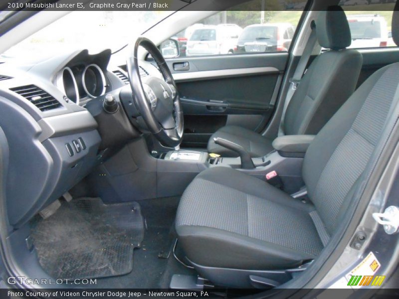 Graphite Gray Pearl / Black 2010 Mitsubishi Lancer ES