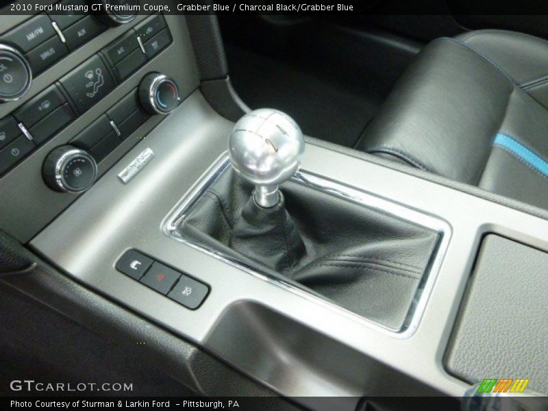 Grabber Blue / Charcoal Black/Grabber Blue 2010 Ford Mustang GT Premium Coupe