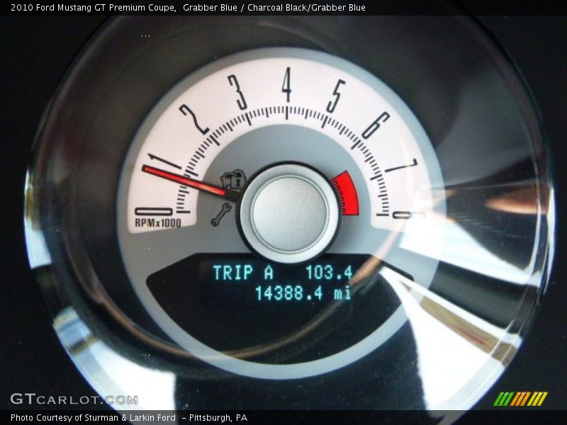 Grabber Blue / Charcoal Black/Grabber Blue 2010 Ford Mustang GT Premium Coupe