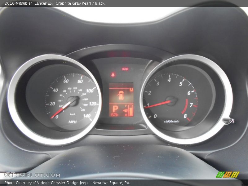 Graphite Gray Pearl / Black 2010 Mitsubishi Lancer ES