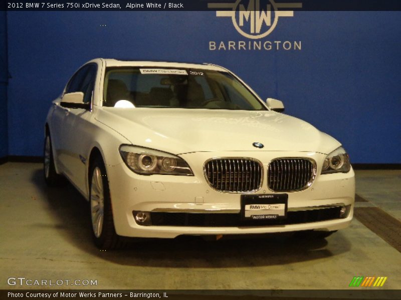 Alpine White / Black 2012 BMW 7 Series 750i xDrive Sedan