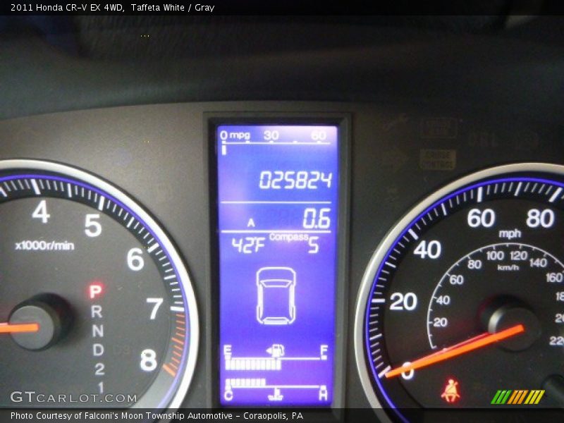Taffeta White / Gray 2011 Honda CR-V EX 4WD