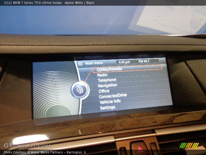 Alpine White / Black 2012 BMW 7 Series 750i xDrive Sedan